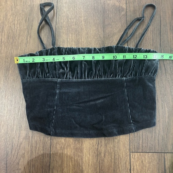 Urban Outfitters Ribbed Velvet Crop Top Tank Top, Size Large - Picture 5 of 5